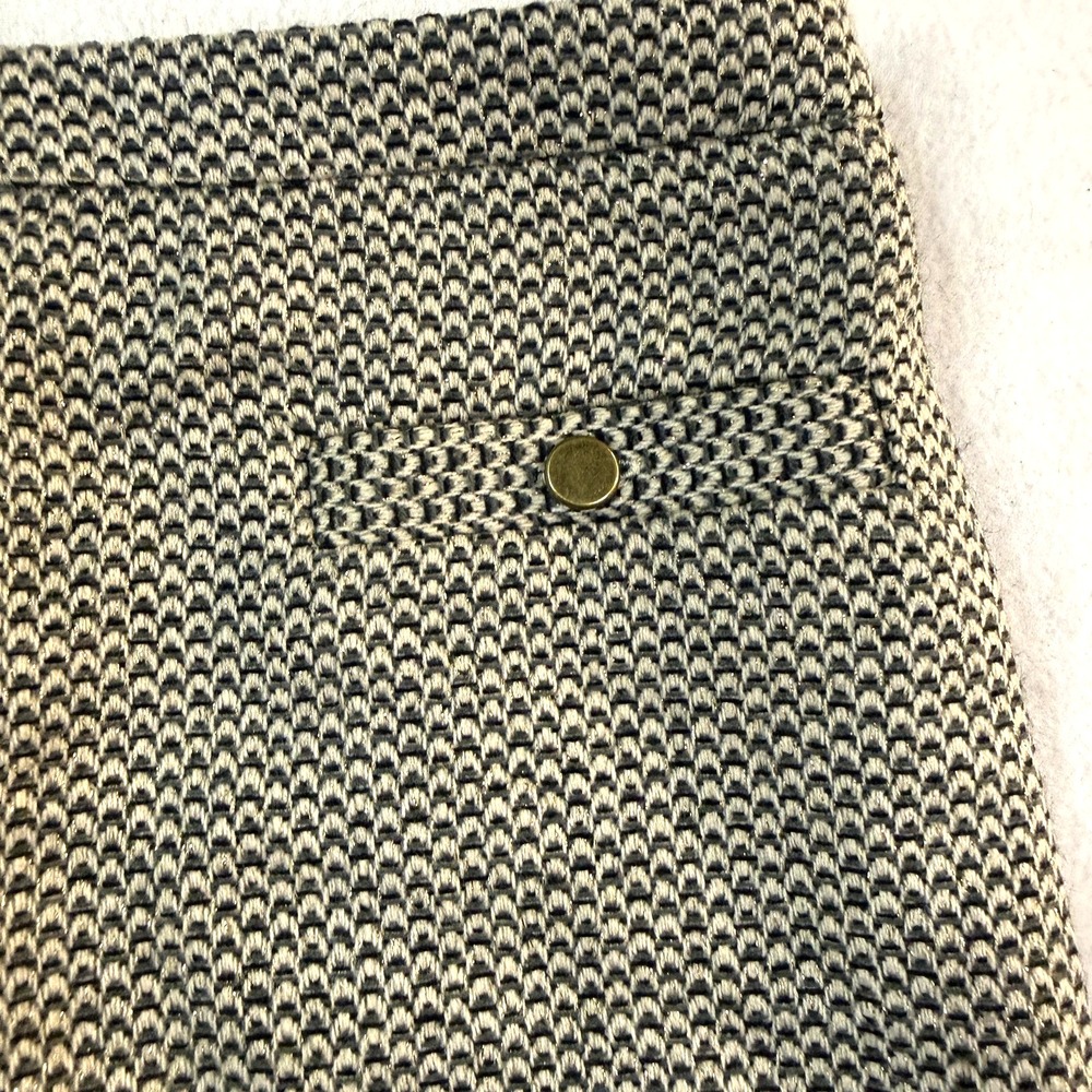 Ann Taylor LOFT Skirt Geometric Womens 2 Blk/Wht Tweed Straight Mini Office Chic - Picture 2 of 6